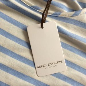 Green Envelope Tops - ✨NWT✨Green Envelope Blue&White Stripe Bell Sleeve✨ Green Envelope Tops - ✨NWT✨Green Envelope Blue&White Stripe Bell Sleeve✨